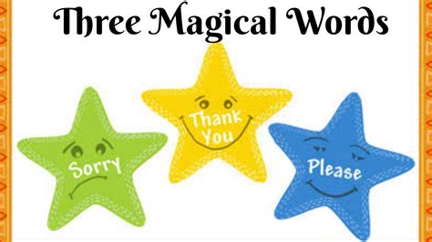 3 magic words please thank you sorry